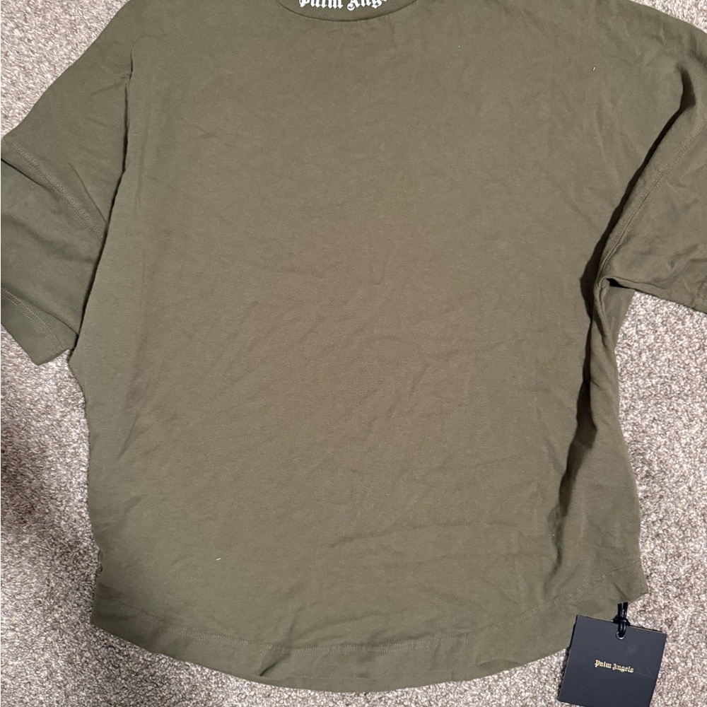 Palm Angels Khaki Short Sleeve Tee